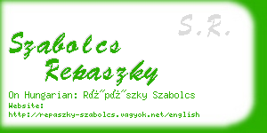 szabolcs repaszky business card